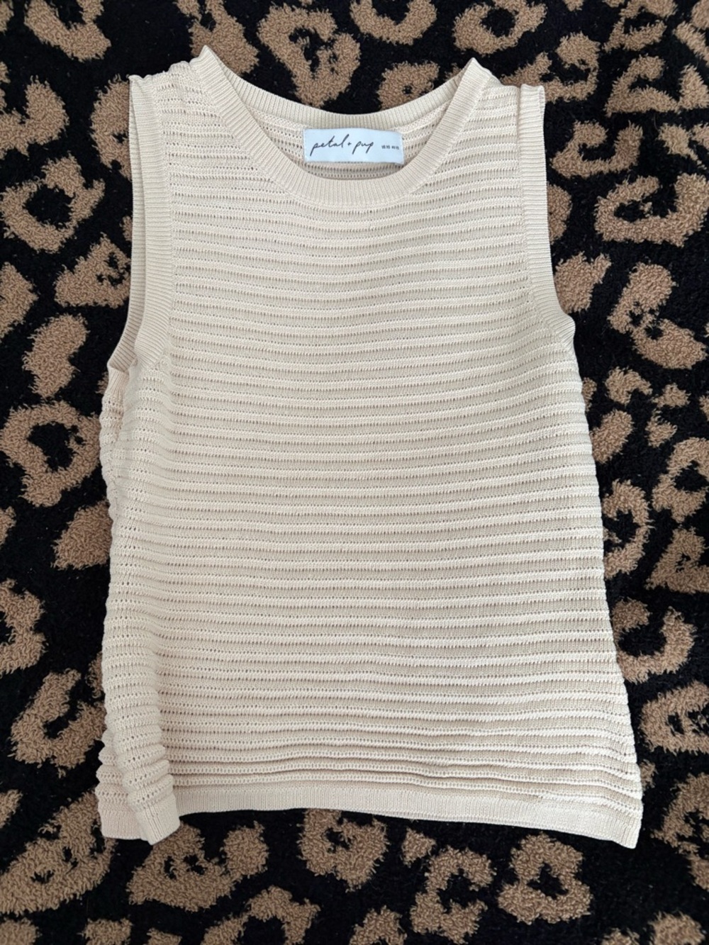 petal + pup Cream Knit Sleeveless Top